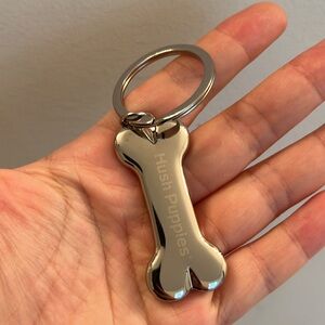 Hush Puppies Silver Dog Bone METAL Keychain New BAG CHARM! GWP